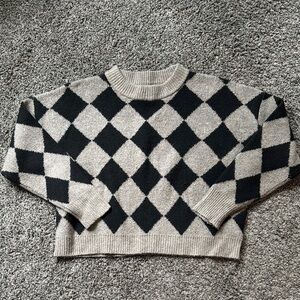 Blu Pepper Argyle Crew Neck Sweater